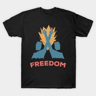 ✪ FREEDOM and POWER to the PEOPLE ✪ Powerful Political Slogan T-Shirt